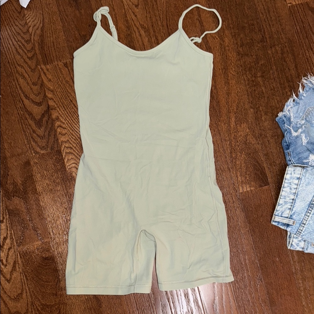 TnAction Light Green Sleeveless Romper
